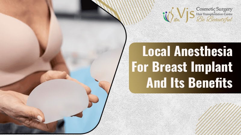 Silicone breast implant procedure with local anesthesia at VJ Clinics.