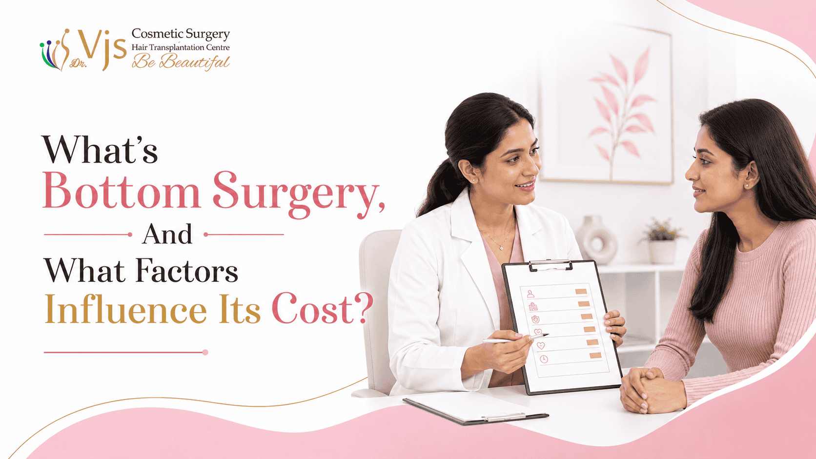Consultation about bottom surgery with a medical professional and patient at VJ Clinics.
